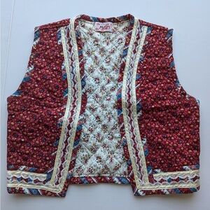 Vintage Floral Quilted Vest
